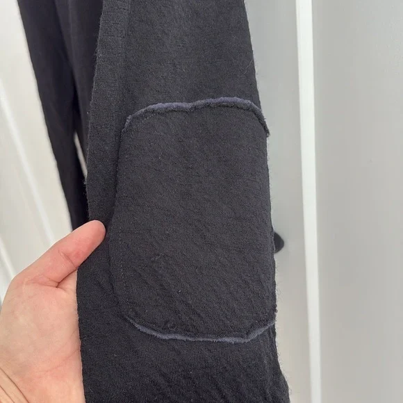 John Varvatos Men’s Wool/Cotton Sweater Elbow Pad Detail Black Size L - Picture 6 of 6